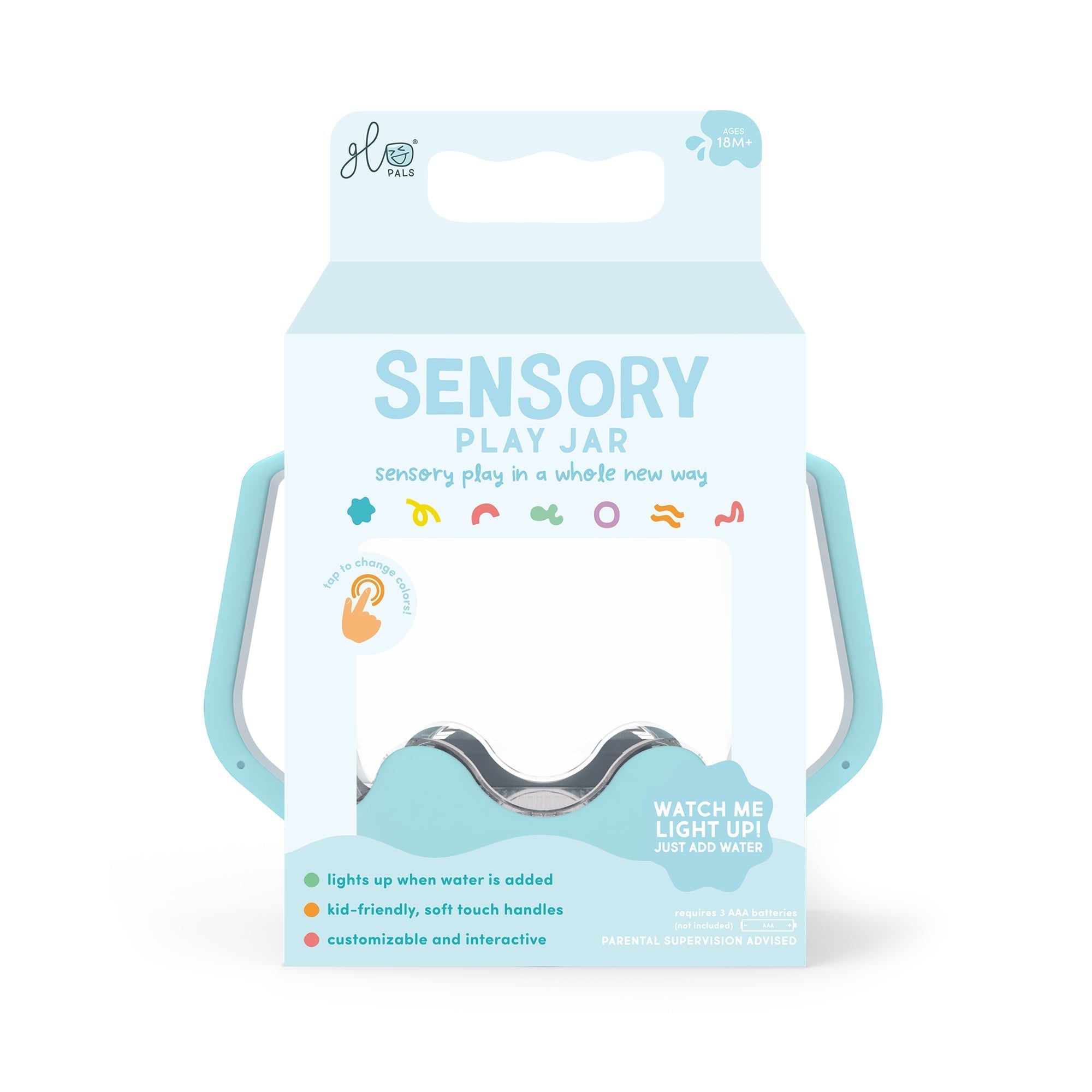 Sensory Play Jar - Frosty Fun - Light Blue