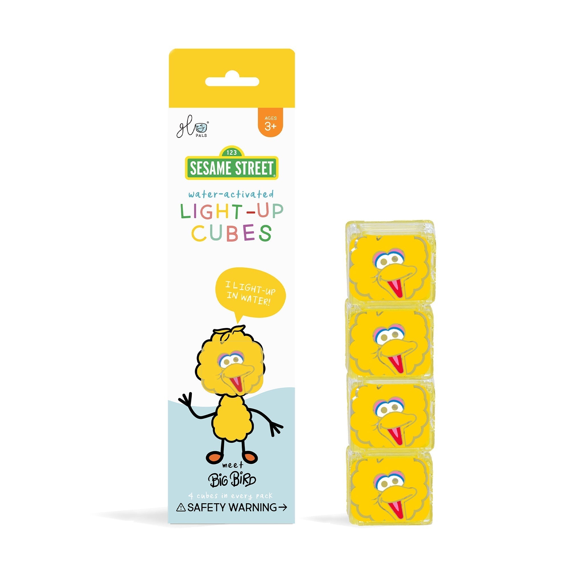 Sesame Street Light Up Cubes 4pk - Big Bird