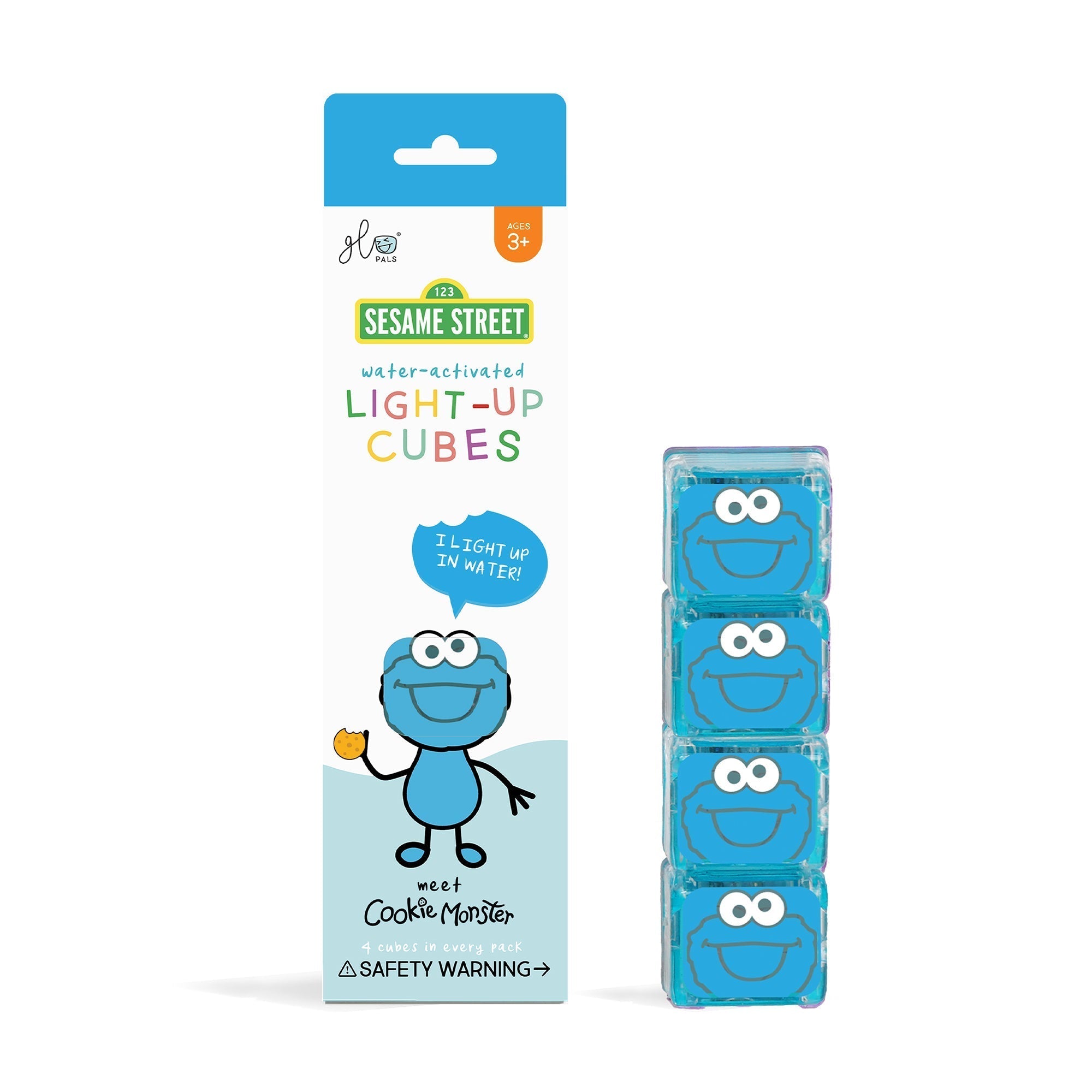 Sesame Street Light Up Cubes 4pk - Cookie Monster