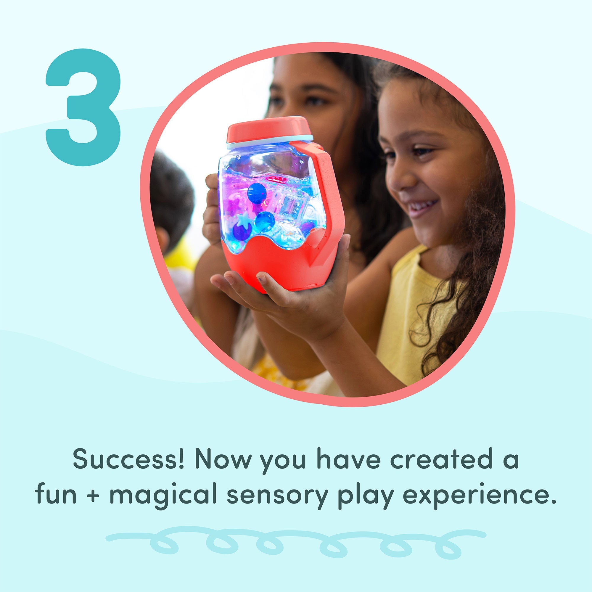 Sensory Play Jar - Lucky Charm - Teal