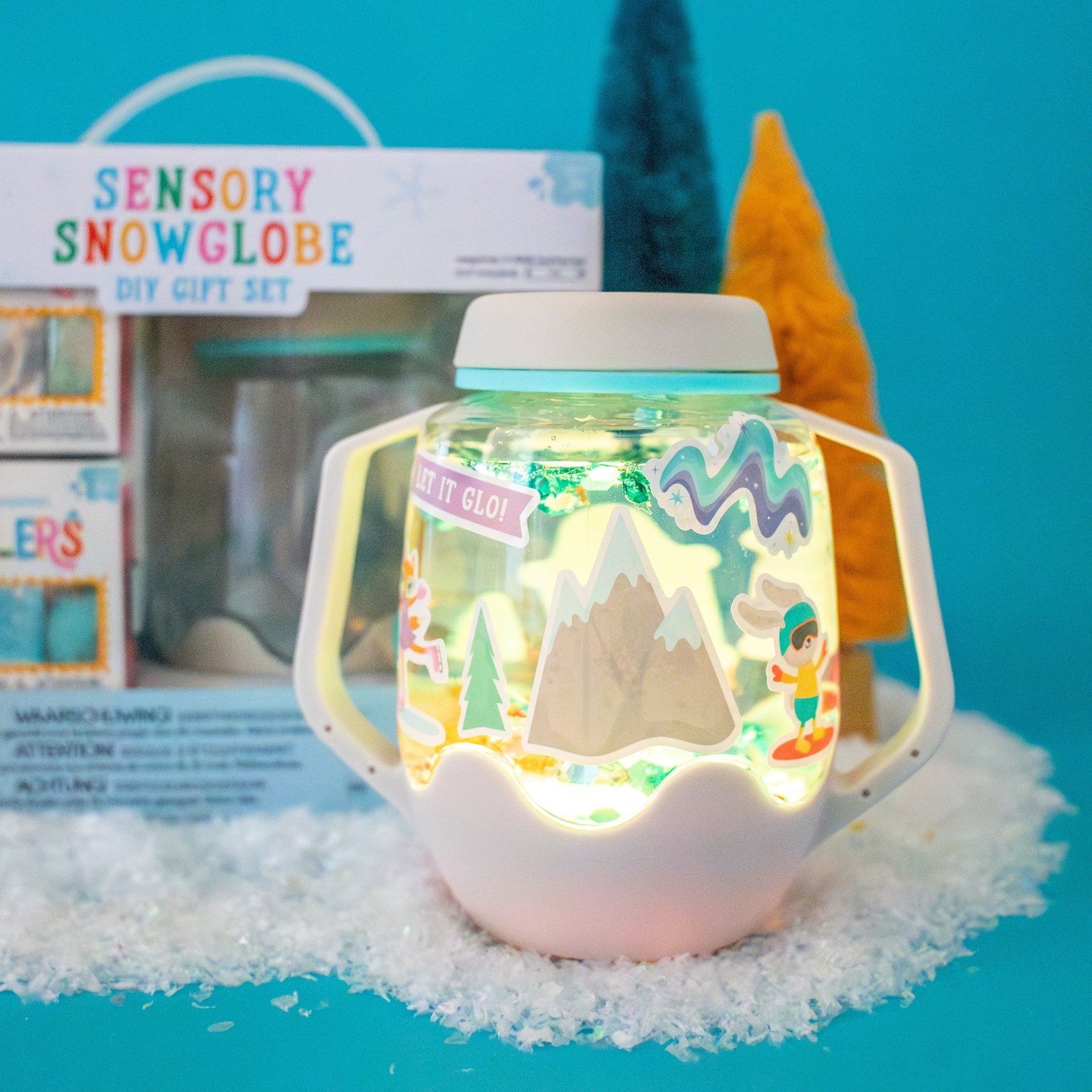 DIY Sensory Jar Gift Set - Sensory Snowglobe
