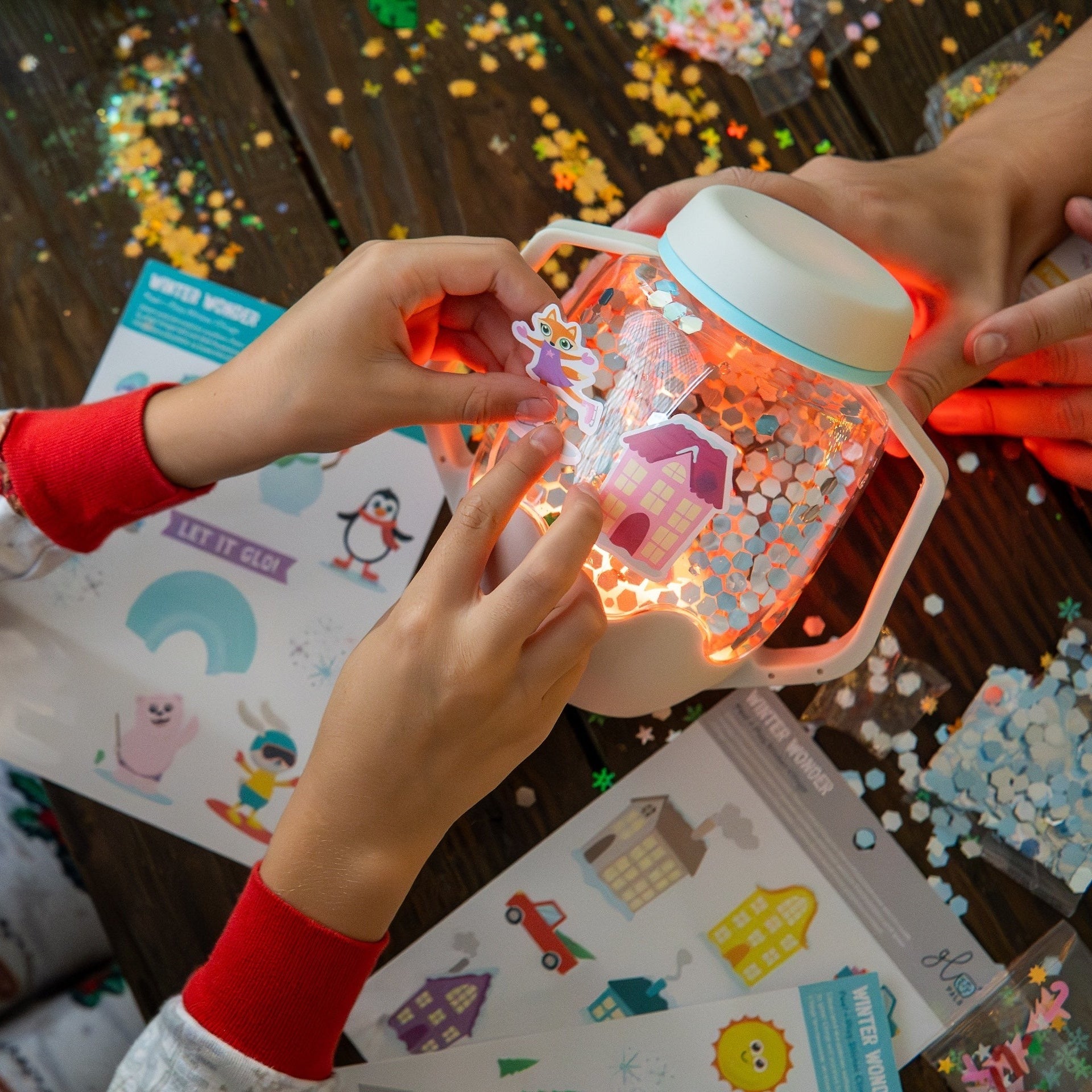 DIY Sensory Jar Gift Set - Sensory Snowglobe