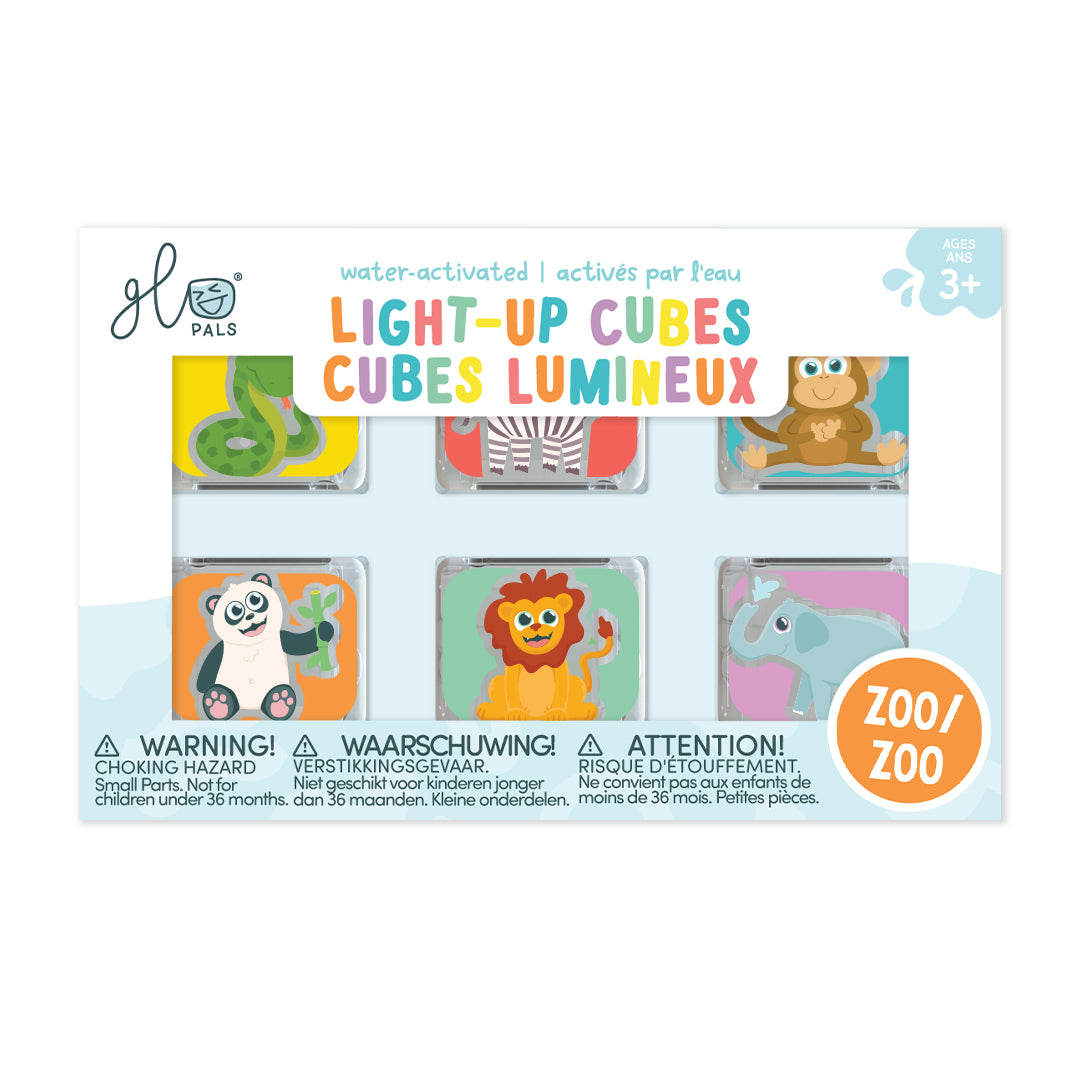 Light-Up Cubes 6pk - Zoo