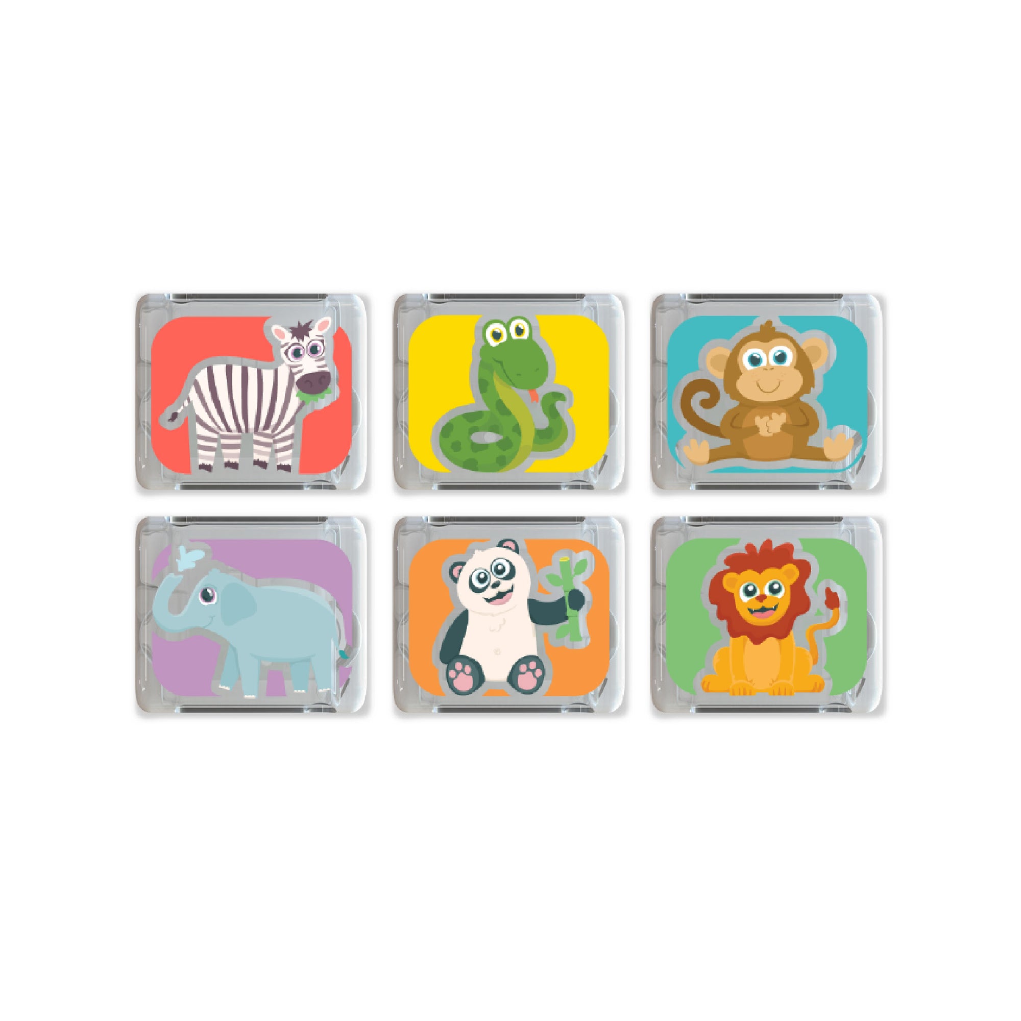 Light-Up Cubes 6pk - Zoo