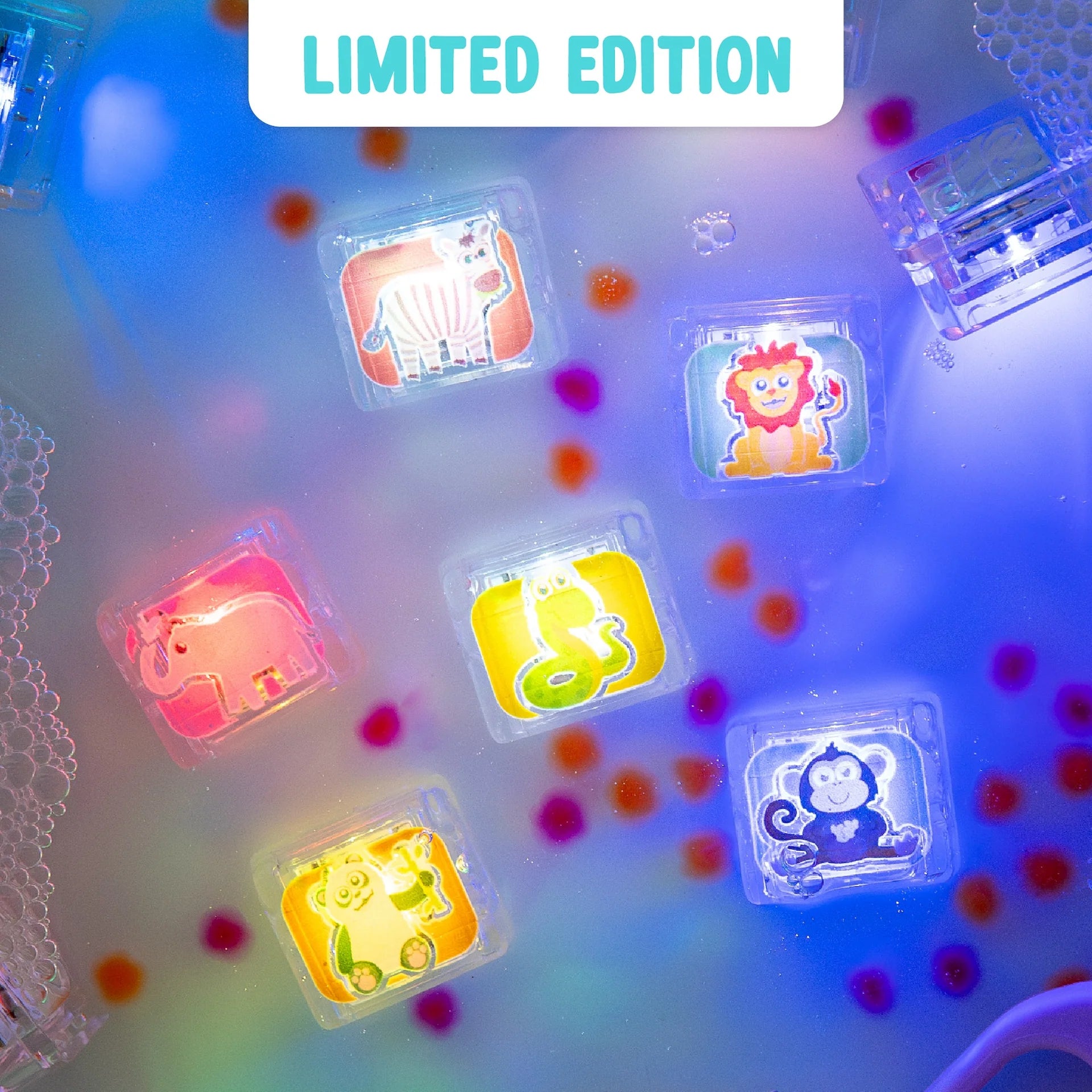 Light-Up Cubes 6pk - Zoo