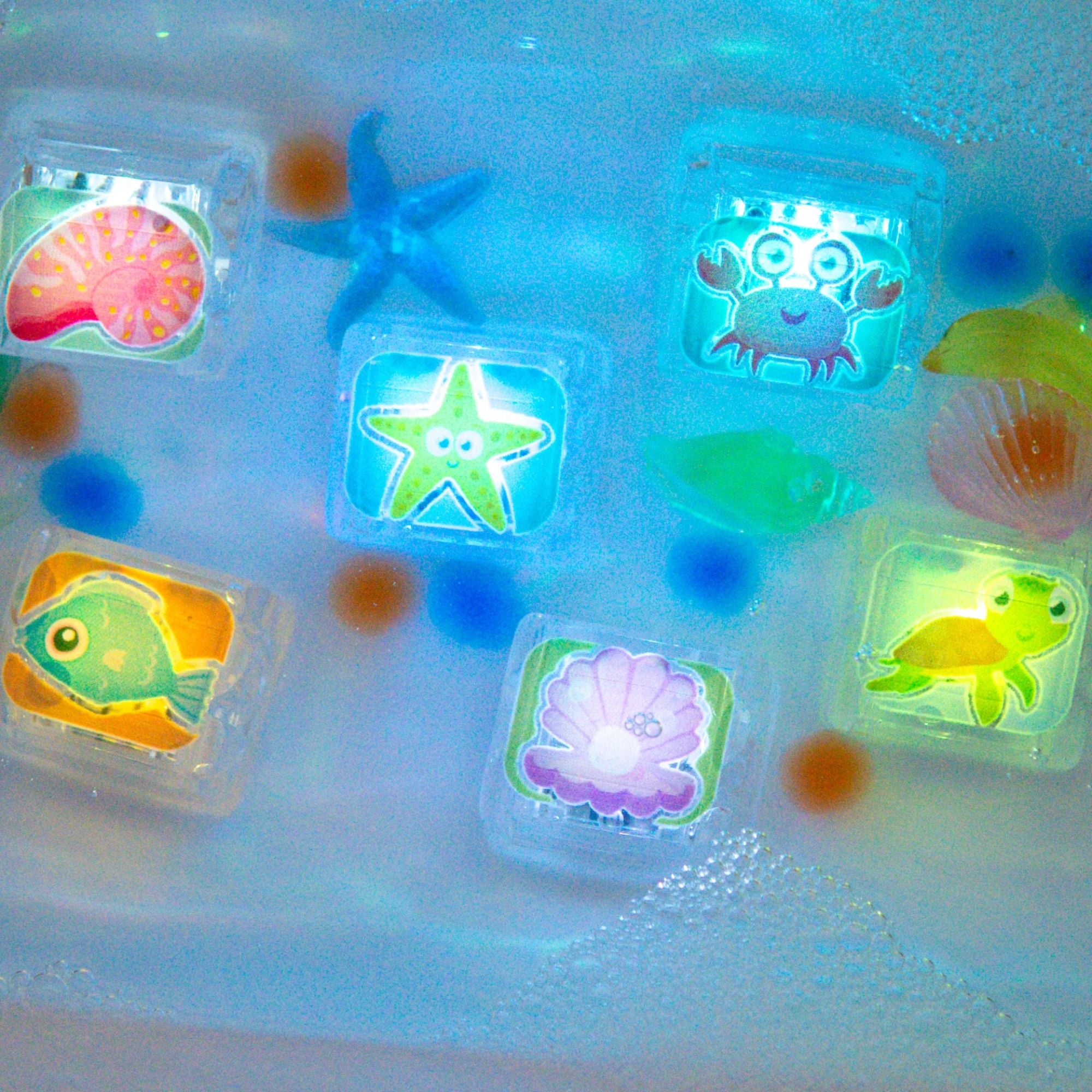 Light Up Cubes 6pk - Ocean