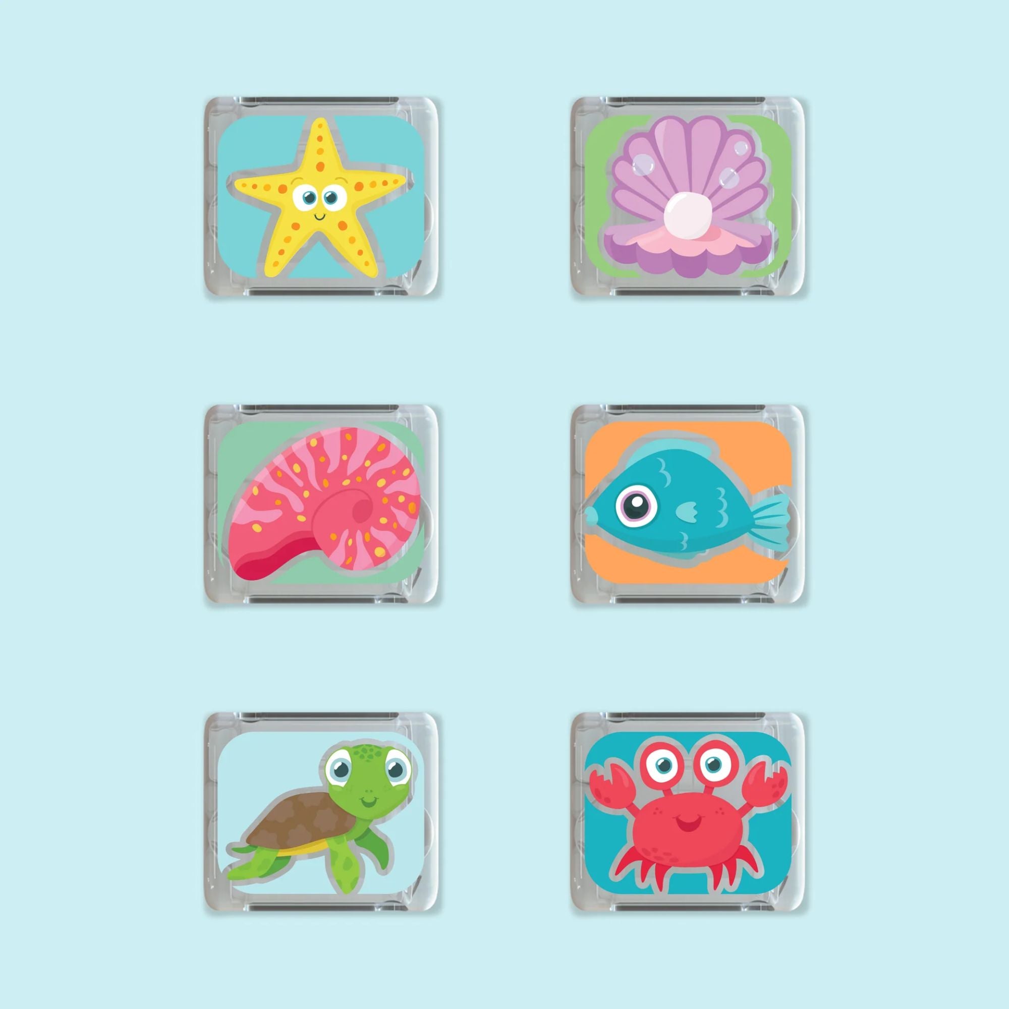 Light Up Cubes 6pk - Ocean