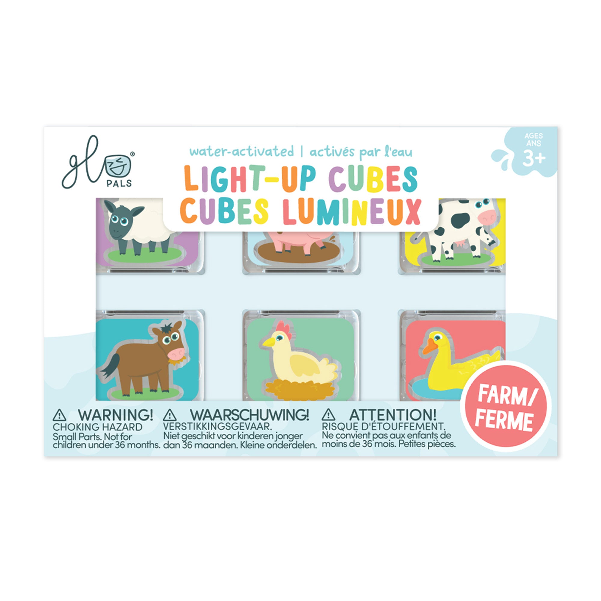 Light Up Cubes 6pk - Farm