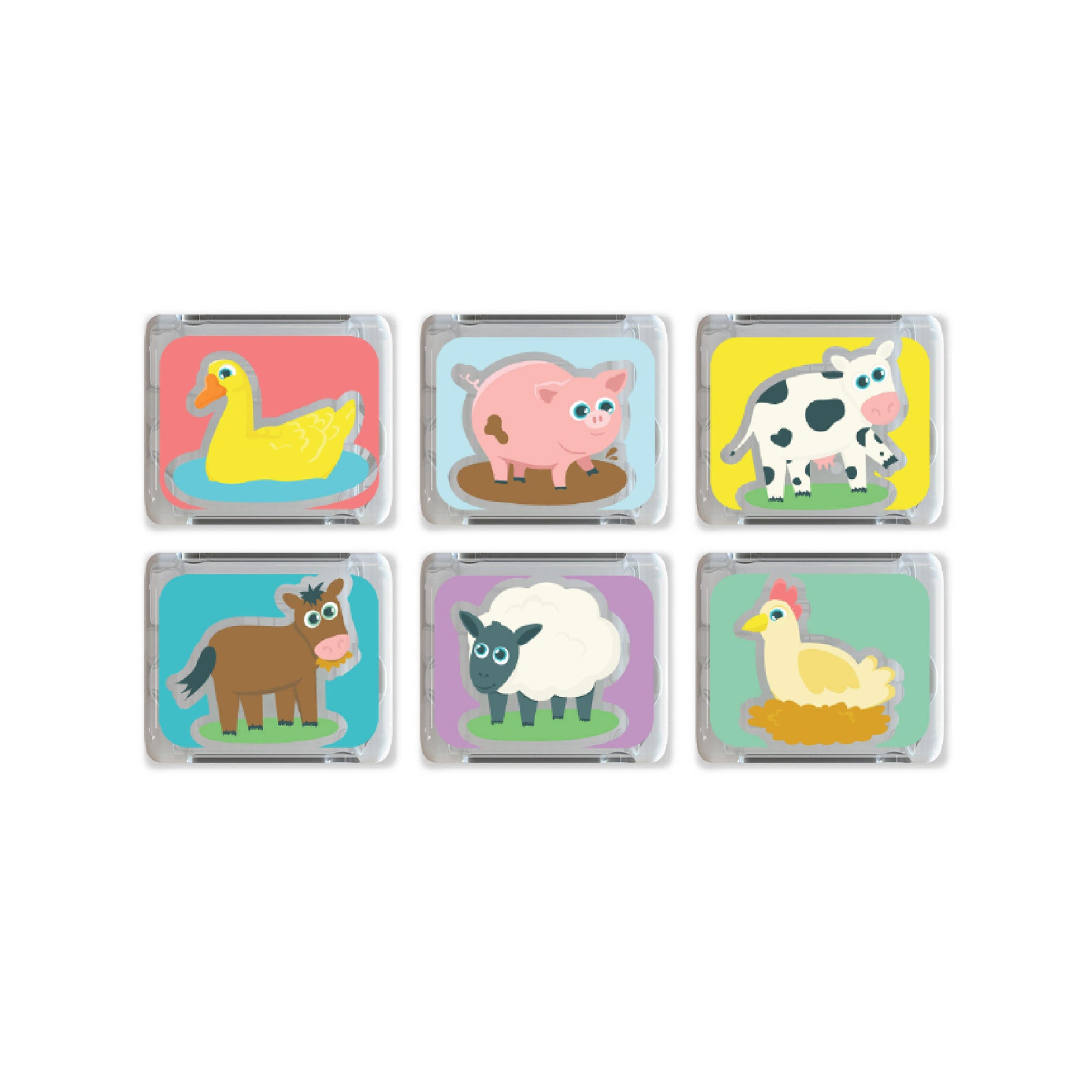 Light Up Cubes 6pk - Farm