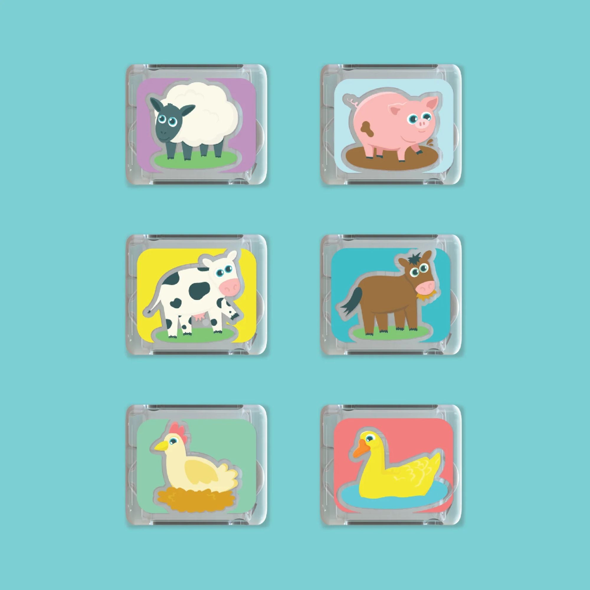 Light Up Cubes 6pk - Farm