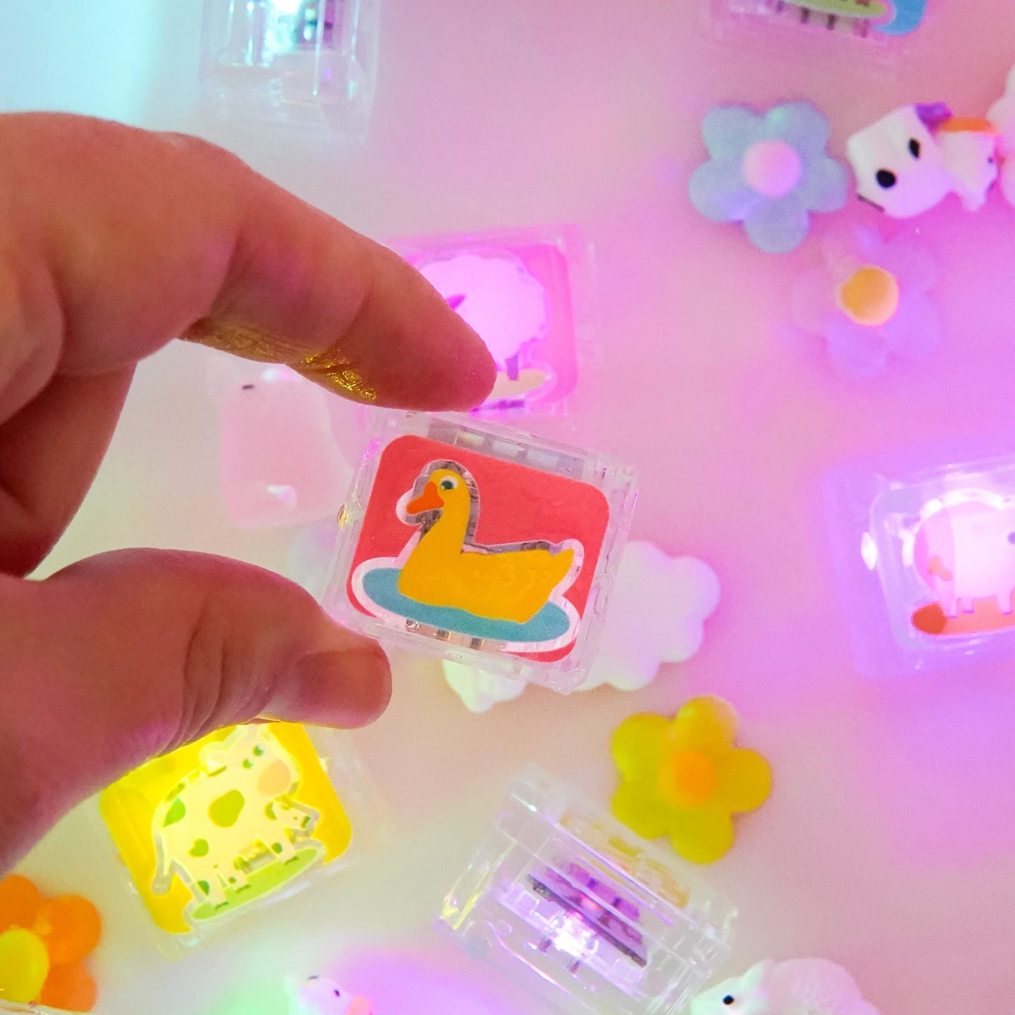 Light Up Cubes 6pk - Farm