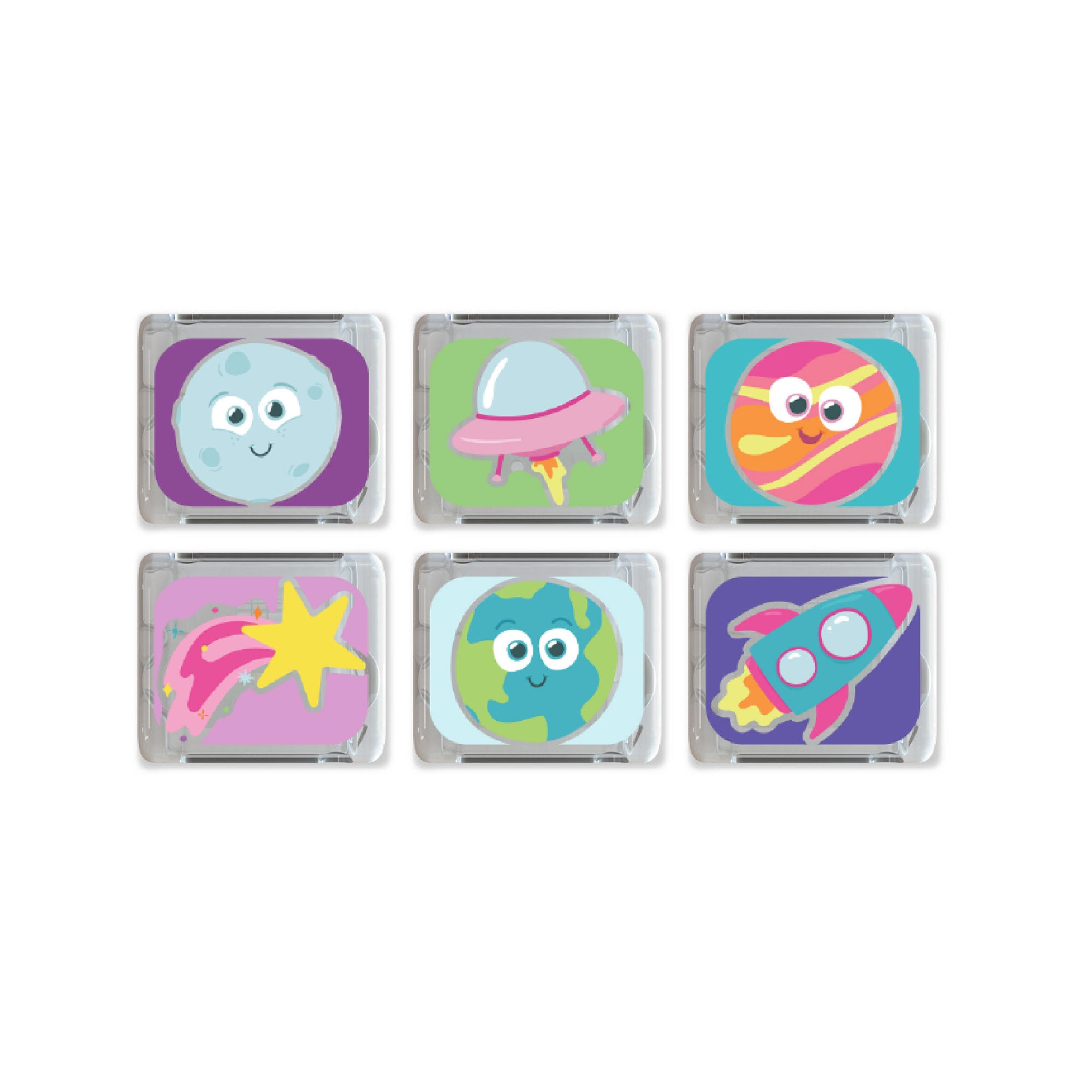 Light Up Cubes 6pk - Space